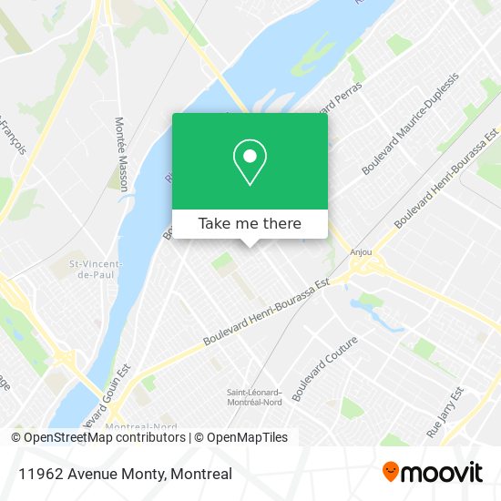 11962 Avenue Monty map