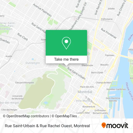 Rue Saint-Urbain & Rue Rachel Ouest map
