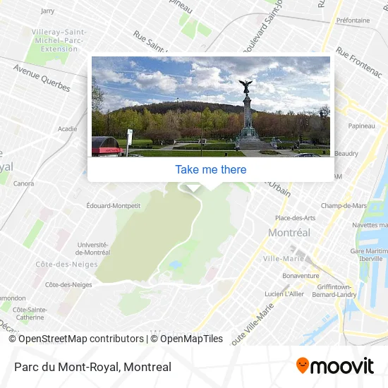 Parc du Mont-Royal map