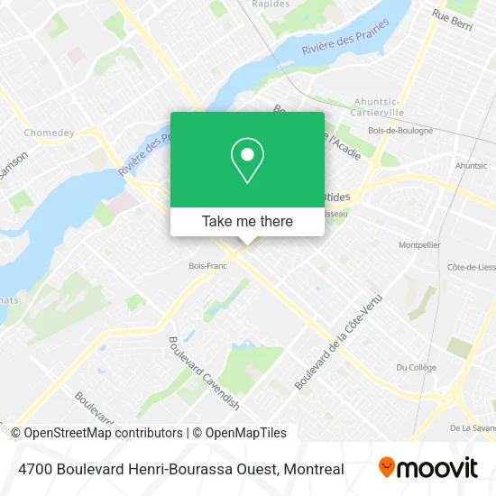 4700 Boulevard Henri-Bourassa Ouest map