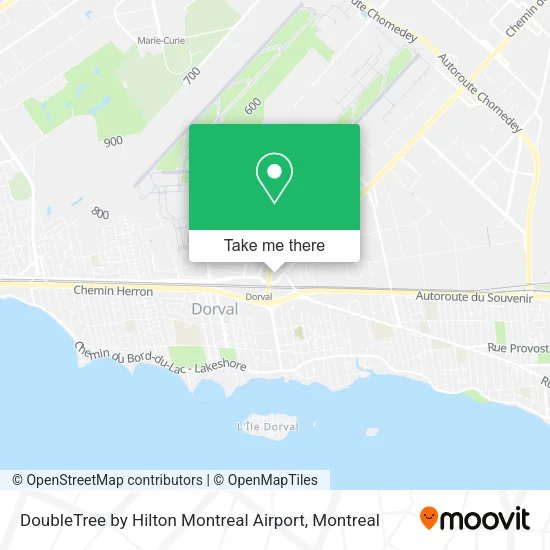 DoubleTree by Hilton Montreal Airport map