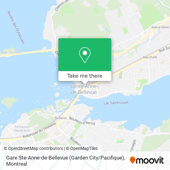 Gare Ste-Anne-de-Bellevue (Garden City / Pacifique) map