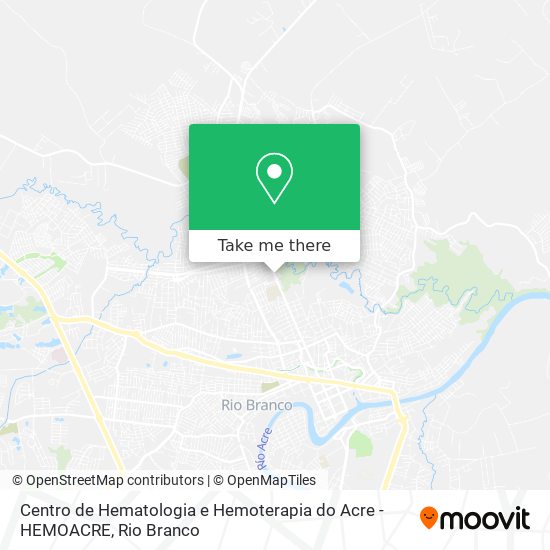 Mapa Centro de Hematologia e Hemoterapia do Acre - HEMOACRE