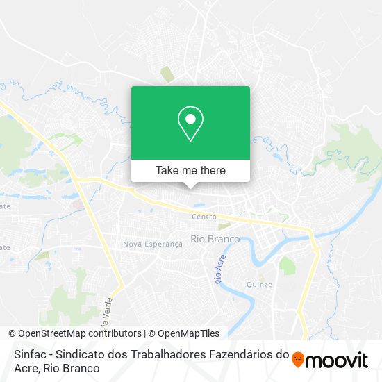 Sinfac - Sindicato dos Trabalhadores Fazendários do Acre map