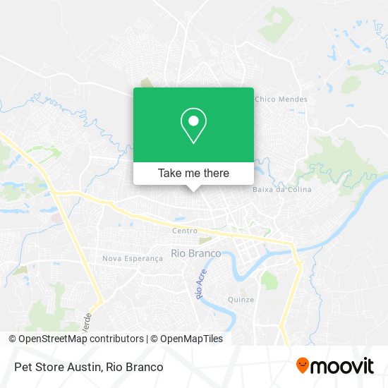 Mapa Pet Store Austin