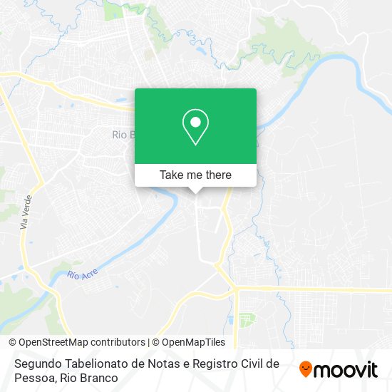 Segundo Tabelionato de Notas e Registro Civil de Pessoa map