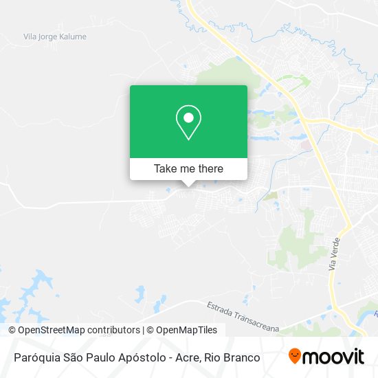 Mapa Paróquia São Paulo Apóstolo - Acre