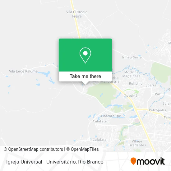 Igreja Universal - Universitário map