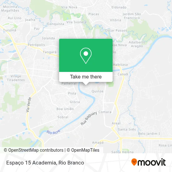 Espaço 15 Academia map