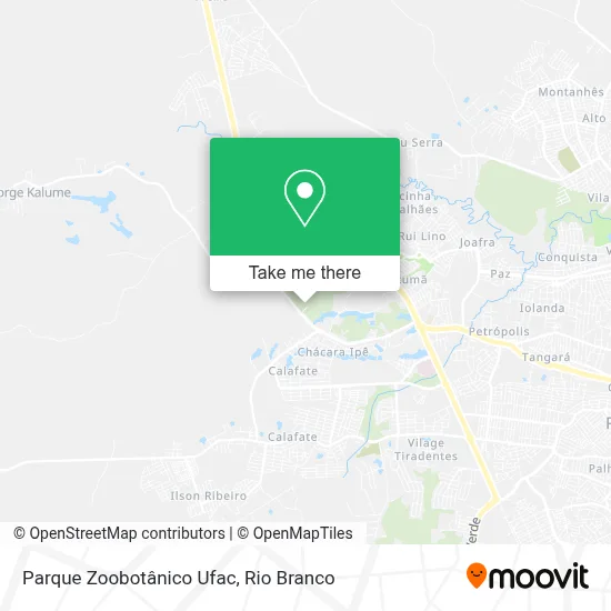 Parque Zoobotânico Ufac map