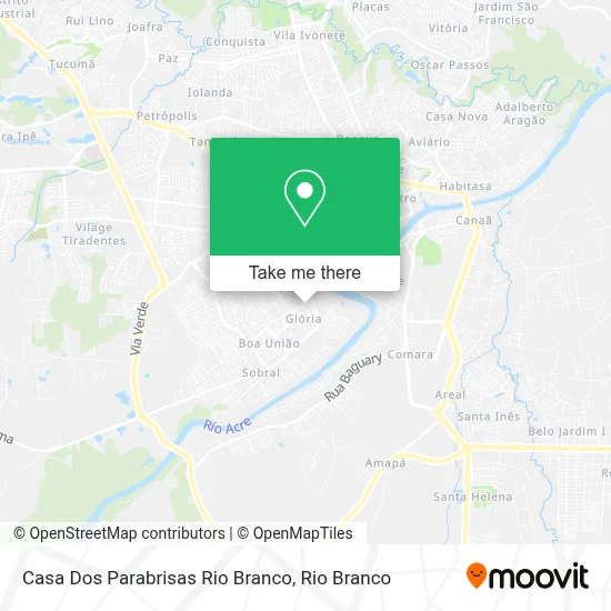 Casa Dos Parabrisas Rio Branco map