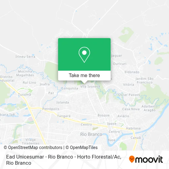 Ead Unicesumar - Rio Branco - Horto Florestal / Ac map