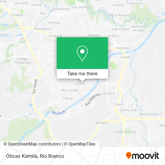 Óticas Kamila map
