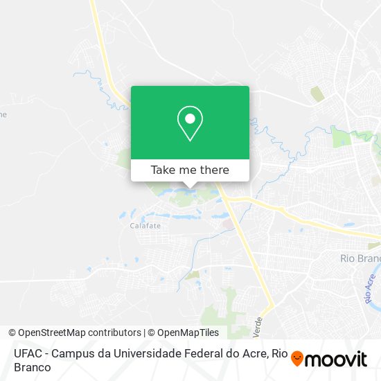Mapa UFAC - Campus da Universidade Federal do Acre