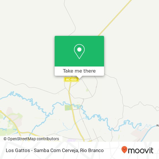 Mapa Los Gattos - Samba Com Cerveja, Avenida Brasil Xavier Maia Rio Branco-AC 69904-370