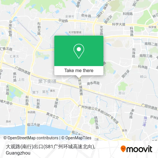 大观路(南行)出口(S81广州环城高速北向) map