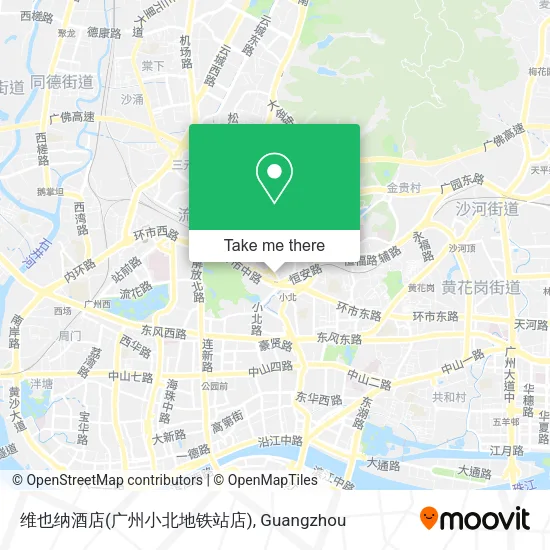 维也纳酒店(广州小北地铁站店) map
