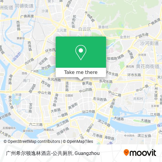 广州希尔顿逸林酒店-公共厕所 map