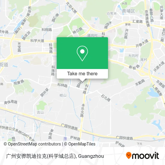 广州安骅凯迪拉克(科学城总店) map