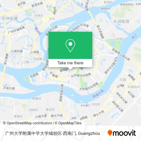 广州大学附属中学大学城校区-西南门 map
