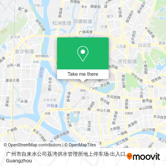 广州市自来水公司荔湾供水管理所地上停车场-出入口 map