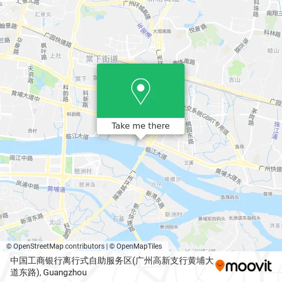 中国工商银行离行式自助服务区(广州高新支行黄埔大道东路) map