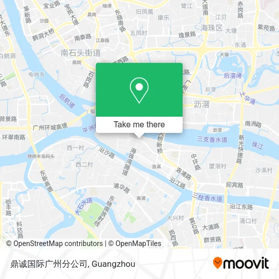鼎诚国际广州分公司 map