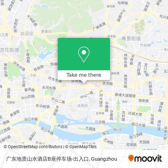 广东地质山水酒店B座停车场-出入口 map