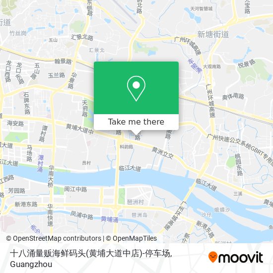 十八涌量贩海鲜码头(黄埔大道中店)-停车场 map