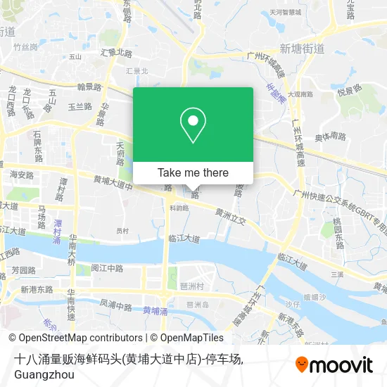 十八涌量贩海鲜码头(黄埔大道中店)-停车场 map