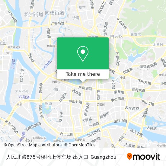 人民北路875号楼地上停车场-出入口 map