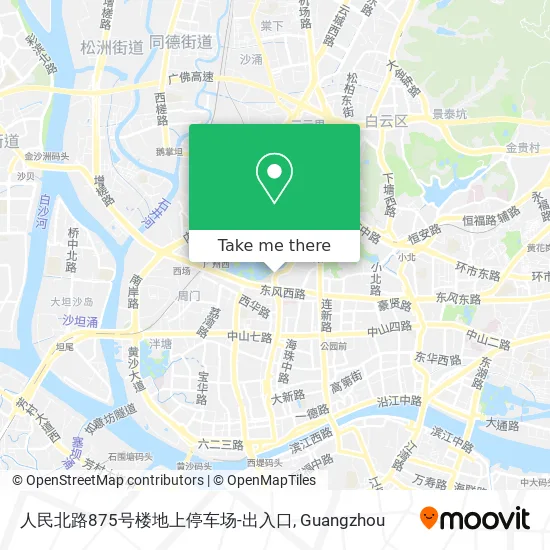 人民北路875号楼地上停车场-出入口 map