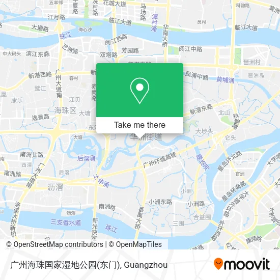 广州海珠国家湿地公园(东门) map