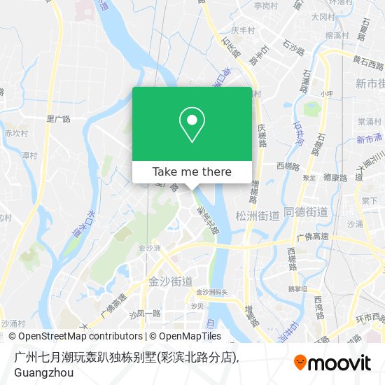 广州七月潮玩轰趴独栋别墅(彩滨北路分店) map
