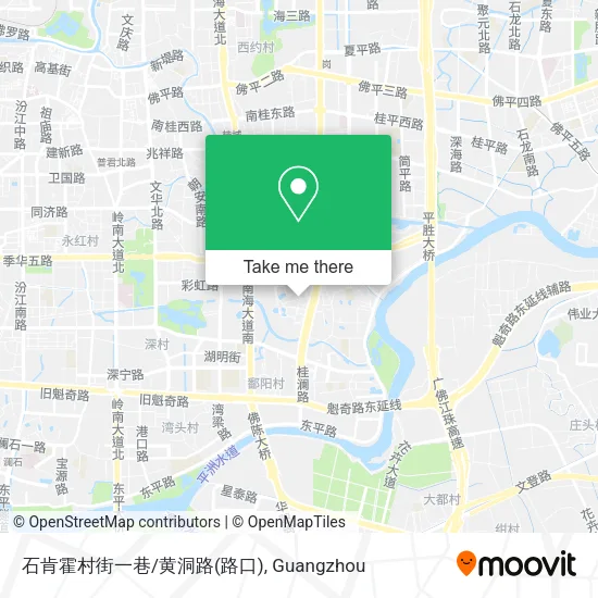 石肯霍村街一巷/黄洞路(路口) map