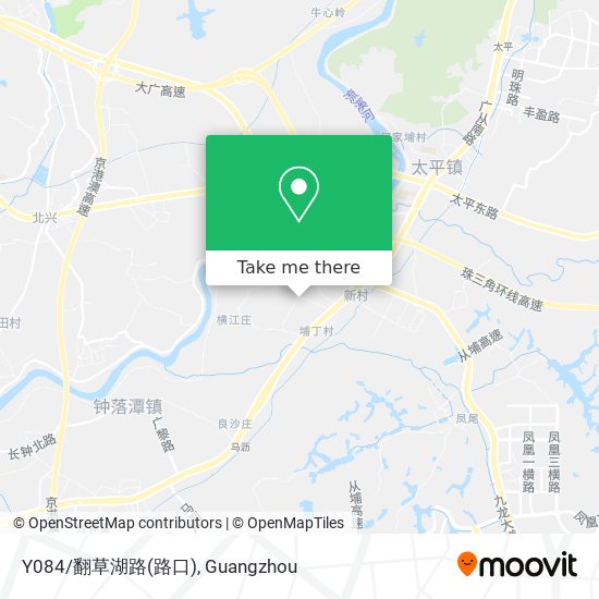 Y084/翻草湖路(路口) map