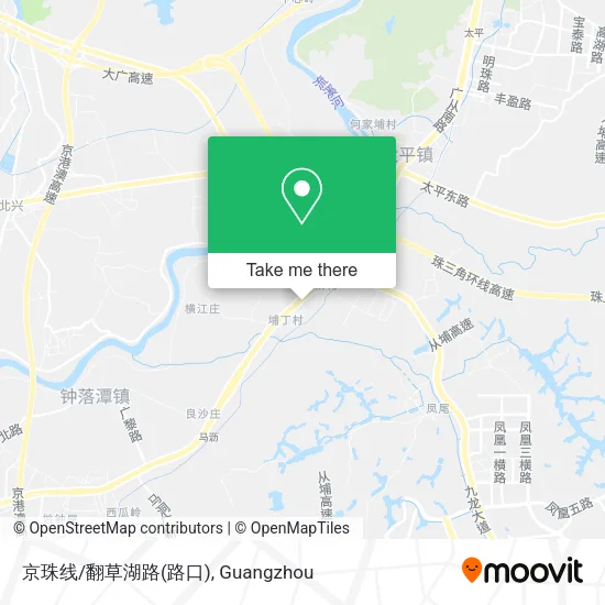 京珠线/翻草湖路(路口) map