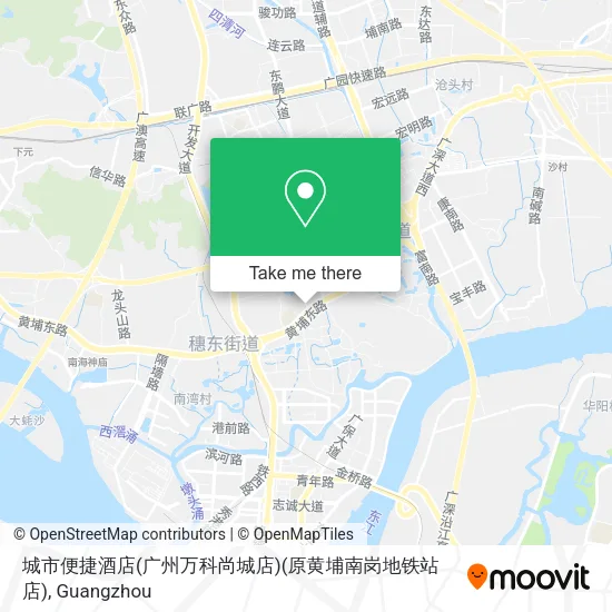 城市便捷酒店(广州万科尚城店)(原黄埔南岗地铁站店) map