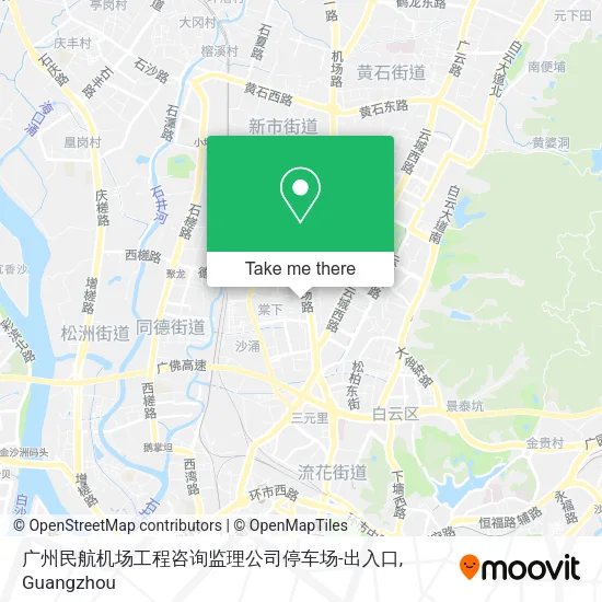 广州民航机场工程咨询监理公司停车场-出入口 map