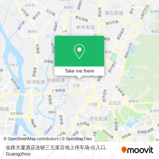 金路大厦酒店连锁三元里店地上停车场-出入口 map