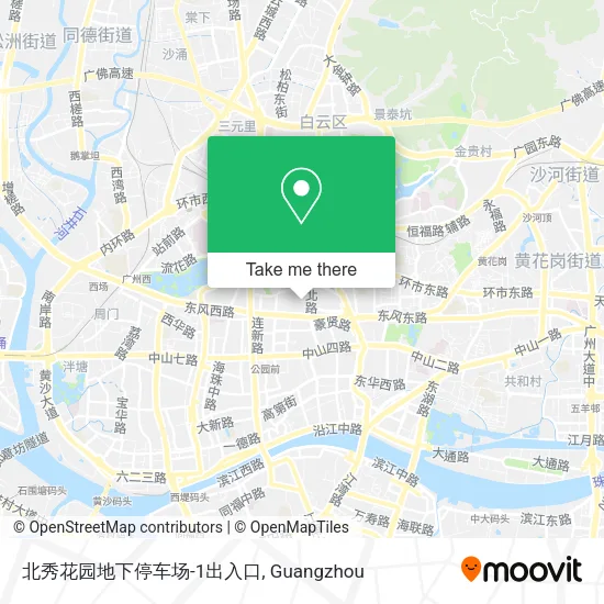 北秀花园地下停车场-1出入口 map