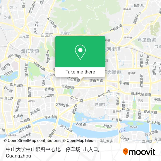 中山大学中山眼科中心地上停车场1出入口 map