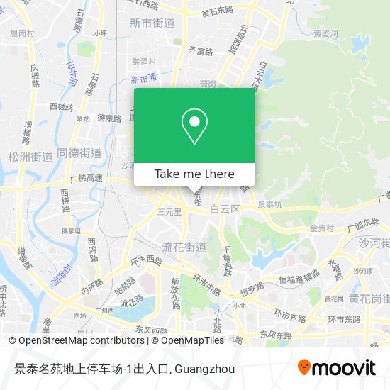 景泰名苑地上停车场-1出入口 map