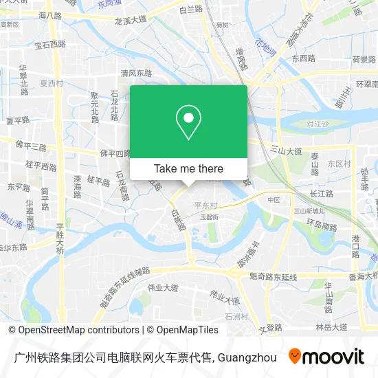 广州铁路集团公司电脑联网火车票代售 map