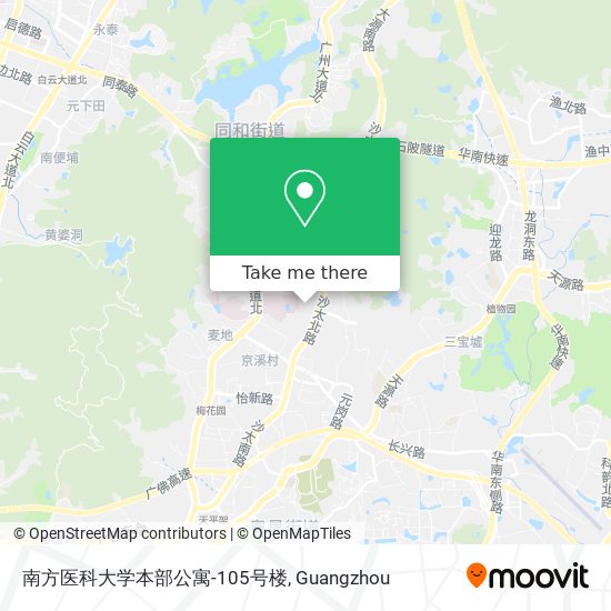南方医科大学本部公寓-105号楼 map