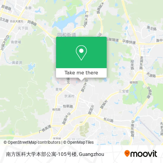 南方医科大学本部公寓-105号楼 map
