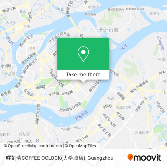 喔刻劳COFFEE OCLOCK(大学城店) map