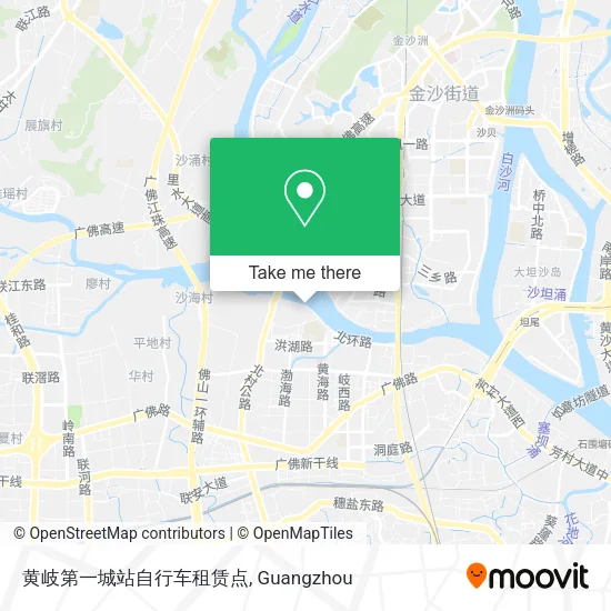 黄岐第一城站自行车租赁点 map