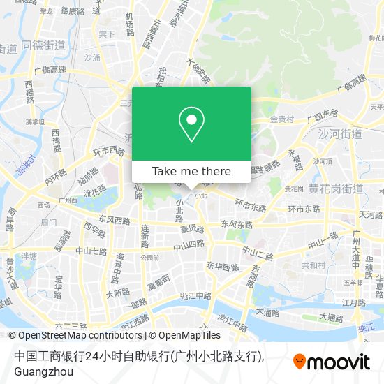 中国工商银行24小时自助银行(广州小北路支行) map