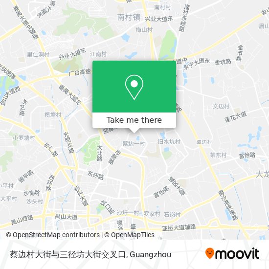 蔡边村大街与三径坊大街交叉口 map